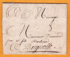 1744 - Lettre Pliée Avec Correspondance De Paris Vers Brignolle, Brignoles, Var - Règne De Louis XV - 1701-1800: Precursores XVIII