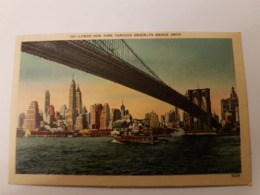 CPA NEW YORK BROOKLYN  BRIDGE - Brücken Und Tunnel