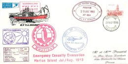 THEME POLAIRE - CAP TOWN - TRANSPORT PR HELICOPTERE - ILE MARION - RSA - 1983 - Beau Timbre NOMBREUX CACHETS - Research Programs