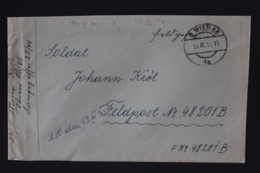 DR Feldpost Brief Mit Inhalt, Leningrad 1943 Mit Detaillierte Festlegung Wien - Lettres & Documents