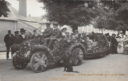 27-VERNON- CARTE-PHOTO- FÊTE DES FLEURS DU 7 JUIN 1908 - Vernon