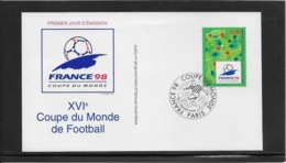 Thème Football - Coupe Du Monde France 1998 - France Enveloppe - 1998 – Francia