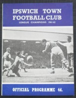 Official Football Match Programme  Ipswich Town  - Bolton Wanderers 1961/62 - Other & Unclassified