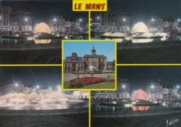 Cp , 72 , LE MANS , Place De La République, Jets D'eau...jeux D'eau - Le Mans