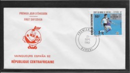 Thème Football - Coupe Du Monde Espagne 1982 - Centrafricaine - Enveloppe - 1982 – Espagne