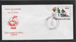 Thème Football - Coupe Du Monde Espagne 1982 - Côte D'Ivoire - Enveloppe - 1982 – Spain