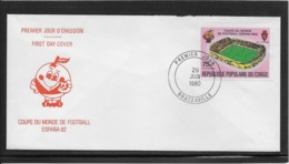 Thème Football - Coupe Du Monde Espagne 1982 - Congo - Enveloppe - 1982 – Spain