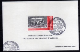 ANDORRA ANDORRE FRENCH FRANCESE 1992 STAMP ON STAMP PHILATELY BLOCK SHEET BLOCCO FOGLIETTO BLOC FEUILLET FDC - Blocks & Kleinbögen