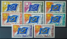 FRANCE 1963/71 - MLH/canceled - YT 27-35 - Conseil De L'Europe - Mint/Hinged