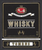 Etiquette De  Wisky  -  Tomens  -  Slaur Le Havre (76) - Whisky
