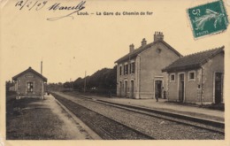 Delcampe - (CPA 72) LOUÉ  /  La Gare Du Chemin De Fer - - Loue