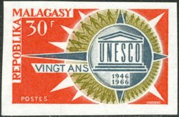 MADAGASCAR 1966, 20 Years UNESCO, 30 Fr Superb U/M MAJOR ERROR/VARIETY: Imperforated, Rare - Madagaskar (1960-...)