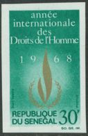 SENEGAL 1968 Internationales Jahr Der Menschenrechte 30 Fr Postfrisch UNGEZÄHNT - Sénégal (1960-...)