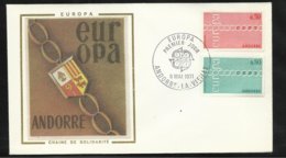 Andorre Lettre Maximum Premier Jour Le 8 Mai 1971 Europa 1971 Les N°212 Et 213  TB  - 1971