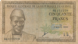 BILLET-BANQUECENTRALE DE LA    REPUBLIQUE   DE GUINEE CINQUANTE    FRANCS - Guinea