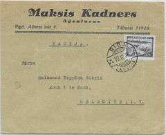 LETTONIE - 1938 - ENVELOPPE De RIGA => OELSNITZ (ALLEMAGNE) - Lettland