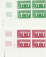 2 Blocs Coins Daté Du  6 Et 12 Avril 1984 " Europa Neuf **" Cote 60 Euros - Altri & Non Classificati