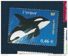 N° 3487 Nature De France - Animaux Marins L'orque TIMBRE  FRANCE  Oblitéré 2002 - Andere & Zonder Classificatie