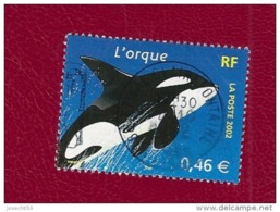 N° 3487 Nature De France - Animaux Marins L'orque TIMBRE  FRANCE  Oblitéré 2002 - Altri & Non Classificati