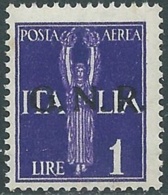 1944 RSI POSTA AEREA 1 LIRA VERONA MNH ** - RB8 - Airmail