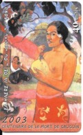 CARTE-PUCE-POLYNESIE-40U-PF136-GEMA-05/03-CENTENAIRE MORT P.GAUGUIN-UTILISE-TBE- - Französisch-Polynesien