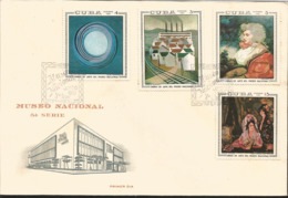 V) 1969 CARIBBEAN, PAINTINGS IN THE NATIONAL MUSEUM, TERRITORIAL WATERS BY LUIS MARTINEZ PEDRO, FACTORY BY MARCELO POGOL - Storia Postale