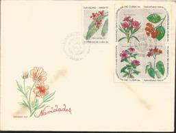 V) 1969 CARIBBEAN, CHRISTMAS, FLOWERING PLANTS, DELONIZ REGIA, WITH SLOGAN CANCELLATION IN BLACK, FDC - Covers & Documents