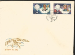 V) 1970 CARIBBEAN, AVIATION PIONEERS, JOSE D. BLINO, ADOLFO TEODORE, WITH SLOGAN CANCELATION IN BLACK, FDC - Covers & Documents