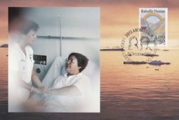 GREENLAND 1992 Neriuffik/Cancer Research: Maximum Card CANCELLED - Cartes-Maximum (CM)