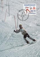 GREENLAND 1994 Winter Olympic Games: Maximum Card CANCELLED - Cartas Máxima