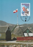 GREENLAND 1995 10th Anniversary Of The Greenland Flag: Maximum Card CANCELLED - Maximumkaarten