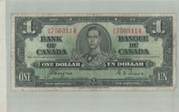 Billet De Banque  BANK OF CANADA  ONE DOLLAR  1937 Sept 2019  Alb Bil - Kanada