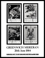 GREAT BRITAIN 1984 Centenary Of The Greenwich Meridian: STAMP PRESS RELEASE - Covers & Documents