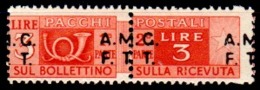 Italia-A-0711: Trieste - Zona A - PACCHI POSTALI 1947-48 (++) MNH - Stupenda Varietà - Senza Difetti Occulti. - Postpaketen/concessie