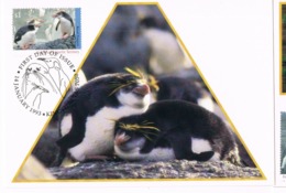 AUSTRALIAN ANTARCTIC TERRITORY • 1993 • REGIONAL WILDLIFE II • MAXIMUM CARD SET OF 3 - Maximum Cards