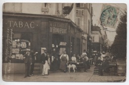 BOULOGNE BILLANCOURT (92) - CARTE PHOTO RUE DU PORT - DEVANTURE DE MAGASIN BAR TABAC - Boulogne Billancourt