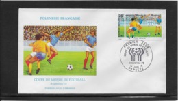 Thème Football - Polynésie Enveloppe - Briefe U. Dokumente