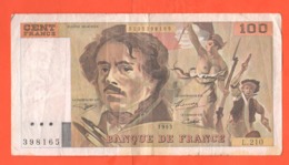 Delacroix 100 Francs 1993 France Francia - 100 F 1978-1995 ''Delacroix''