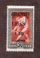 Grand Liban N°20a "g" Maigre N** LUXE Et Signé Cote 520 Euros !!!RARE - Unused Stamps