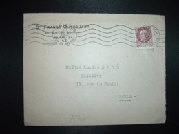 LETTRE TP PETAIN 1F50 OBLMEC.21 OCT 43 PARIS 109 + Cie FRANCE OUTRE-MER - Other & Unclassified