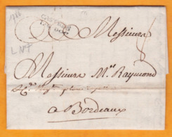 1786 - Marque Postale CASTRES L G DOC , Tarn Sur Lettre Avec Corresp  2 P De Sablayrolles Vers Bordeaux, Gironde - 1701-1800: Precursores XVIII