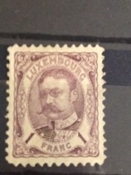 Luxembourg 1908 Grand Duke William IV 1F Purple Mint SG 170 Yv 83 Mi 81 - 1906 Guillermo IV