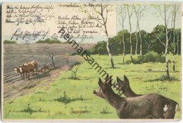 Bauer Bei Der Arbeit - Rehe - Künstlerkarte Mailick - Verlag Erika Nr. 341 - Mailick, Alfred