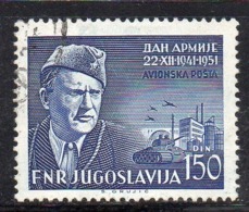 APR2146 - YUGOSLAVIA 1951 , Posta Aerea N. 47  Usato  (2380A) - Airmail