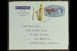 1968 USED AIR LETTER. A Scarce, Uprated Air Letter To London (March 1968) With Philatelic Content, One Of Only 100 Print - Anguilla (1968-...)