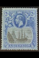 1924-33 2s Grey-black And Blue/blue "Cleft Rock" Variety, SG 19c, Fine Lightly Hinged Mint. For More Images, Please Visi - Ascensione
