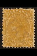TASMANIA 1871-78 4d Buff Perf 12, SG 153, Very Fine Never Hinged Mint. Superb. For More Images, Please Visit Http://www. - Autres & Non Classés