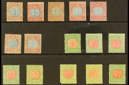 VICTORIA POSTAGE DUES. 1890-1909 MINT SELECTION That Includes 1890-94 Range To 1s, 1895-96 Range To 5d & 1900-04 ½d & 4d - Sonstige & Ohne Zuordnung