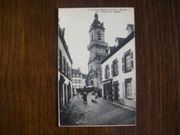 Carte Postale Ancienne De Châteauneuf-du-Faou: Le Clocher De L'Eglise - Châteauneuf-du-Faou