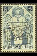 1933 1.75f+75c Blue Cardinal Mercier Memorial Fund With Boxed "BRAINE-L'ALLEUD" Overprint (COB 374E, Michel 337 I), NEVE - Otros & Sin Clasificación
